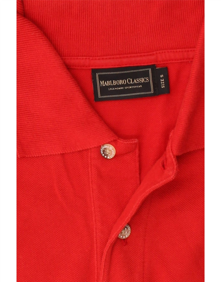MARLBORO CLASSICS Mens Polo Shirt Small Red Cotton Vintage Marlboro Classics and Second-Hand Marlboro Classics from Messina Hembry 