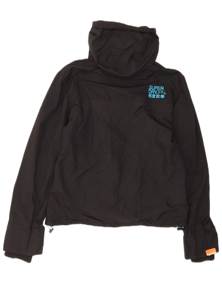 Damska kurtka wiatrówka Superdry Graphic UK 16, duża czarna