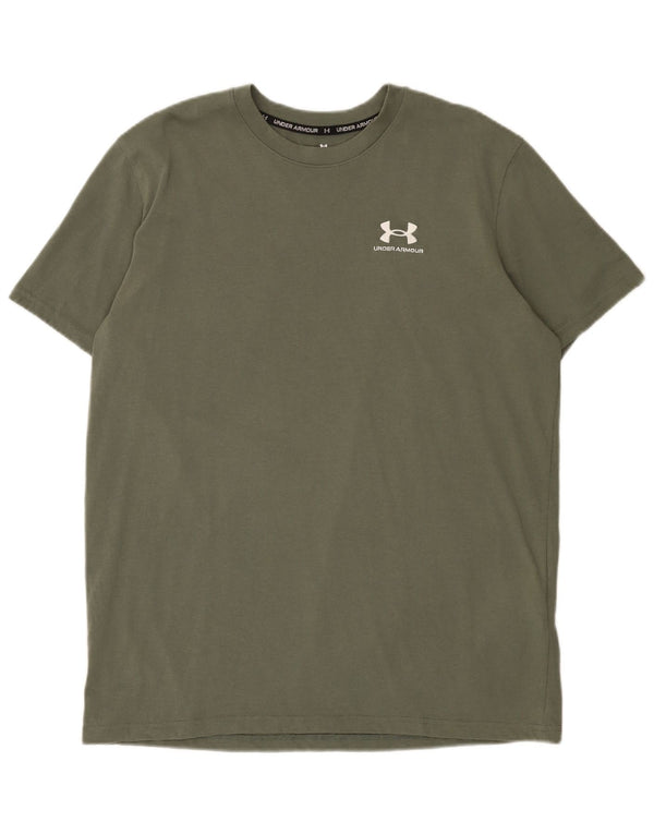 Under Armour Męski T-shirt Top, duży, bawełniany khaki