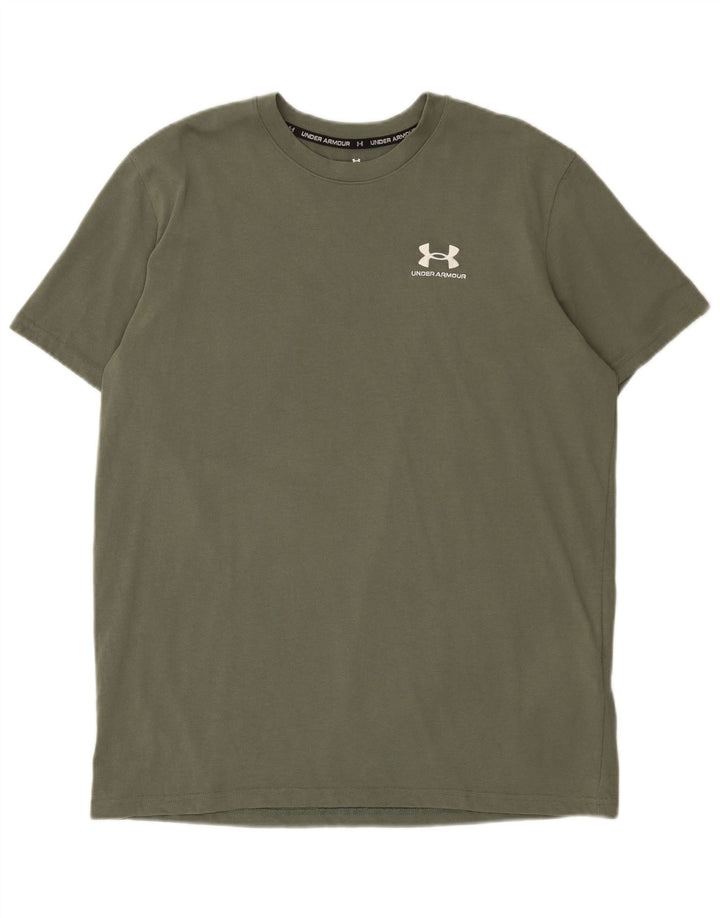 Under Armour Męski T-shirt Top, duży, bawełniany khaki