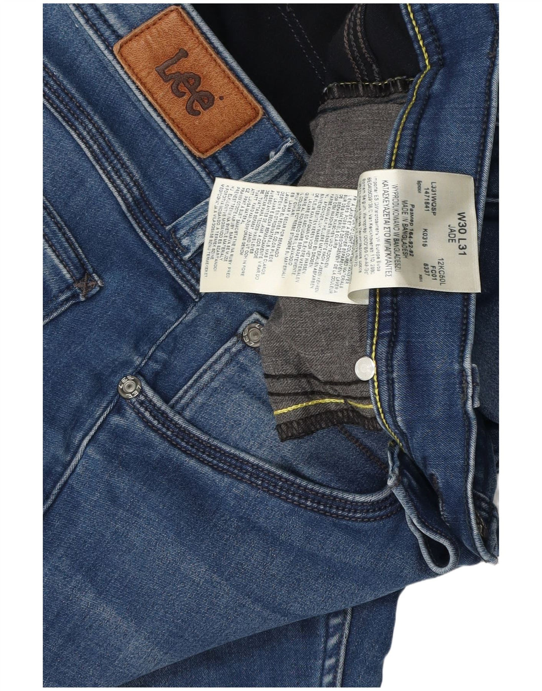 Damskie jeansy LEE Jade Slim W30 L29 Niebieskie bawełniane