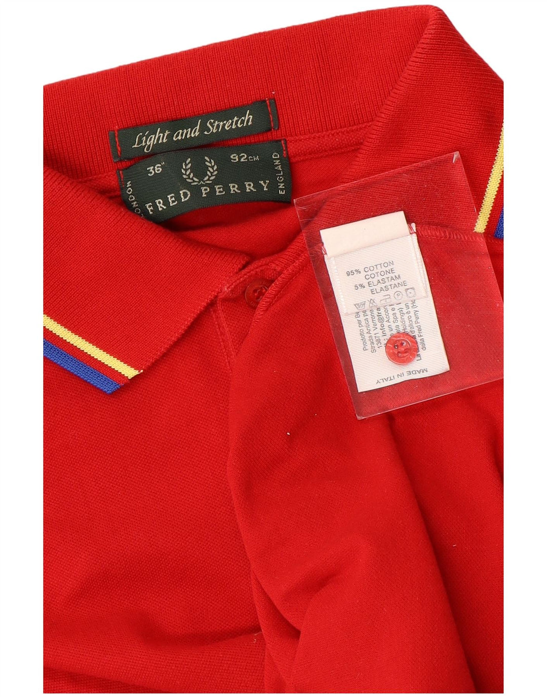 Męska lekka i elastyczna koszulka polo Fred Perry XS, czerwona bawełna