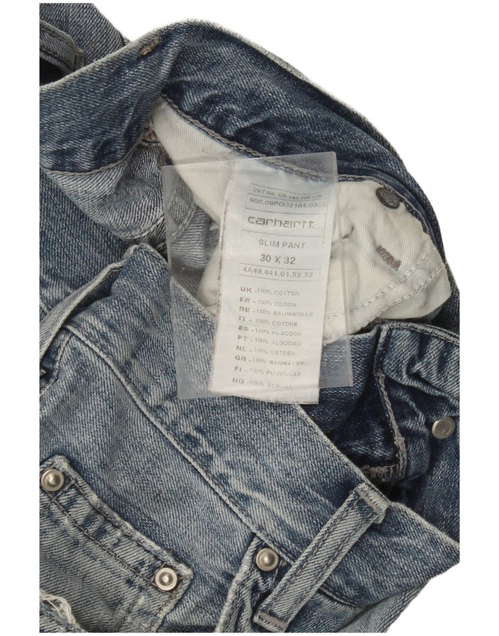 Męskie jeansy CARHARTT W30 L32 Niebieskie bawełniane