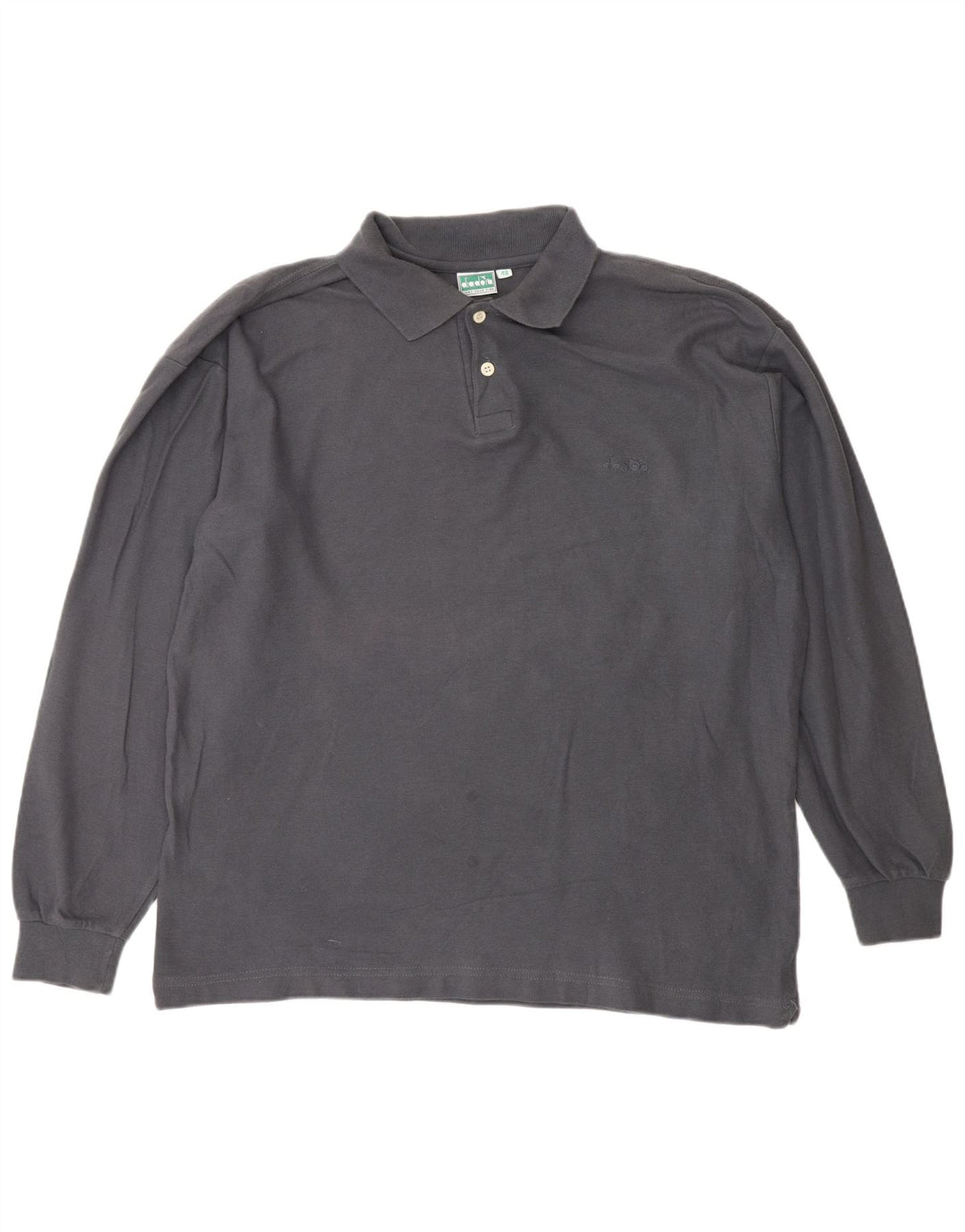 Męska koszulka polo z długim rękawem DIADORA IT 48 Średnioszara bawełna