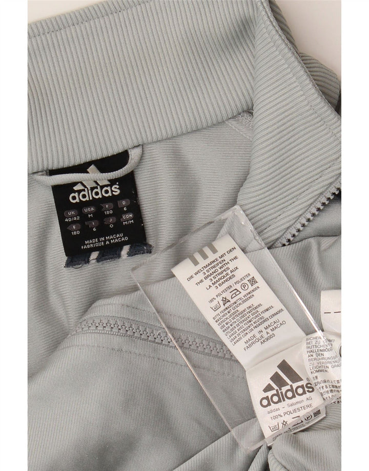 Męska kurtka dresowa Adidas o luźnym kroju, UK 40/42, średni szary poliester