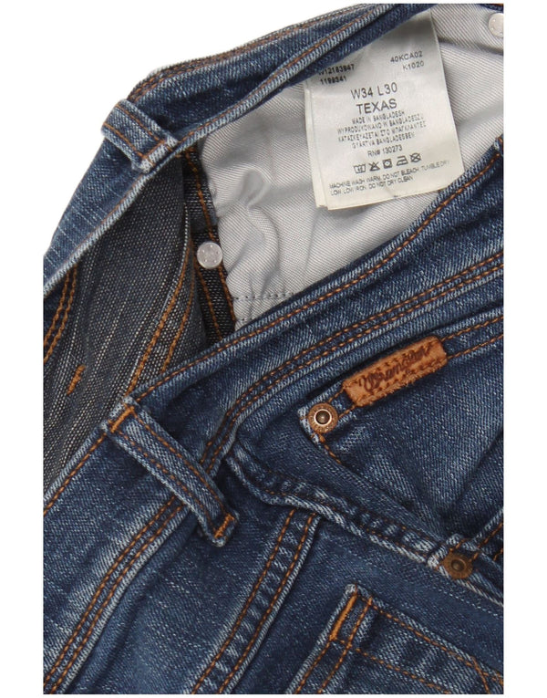 Męskie jeansy Wrangler Texas Straight W34 L30 Niebieskie, bawełniane