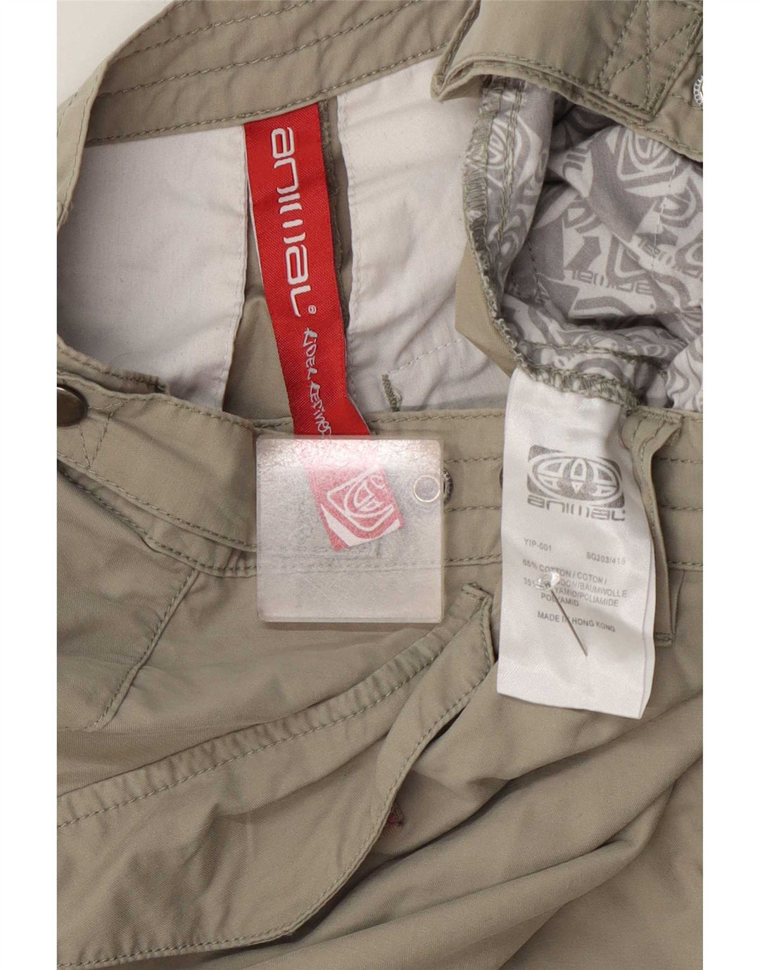 Męskie spodenki cargo Animal W29, bawełna khaki