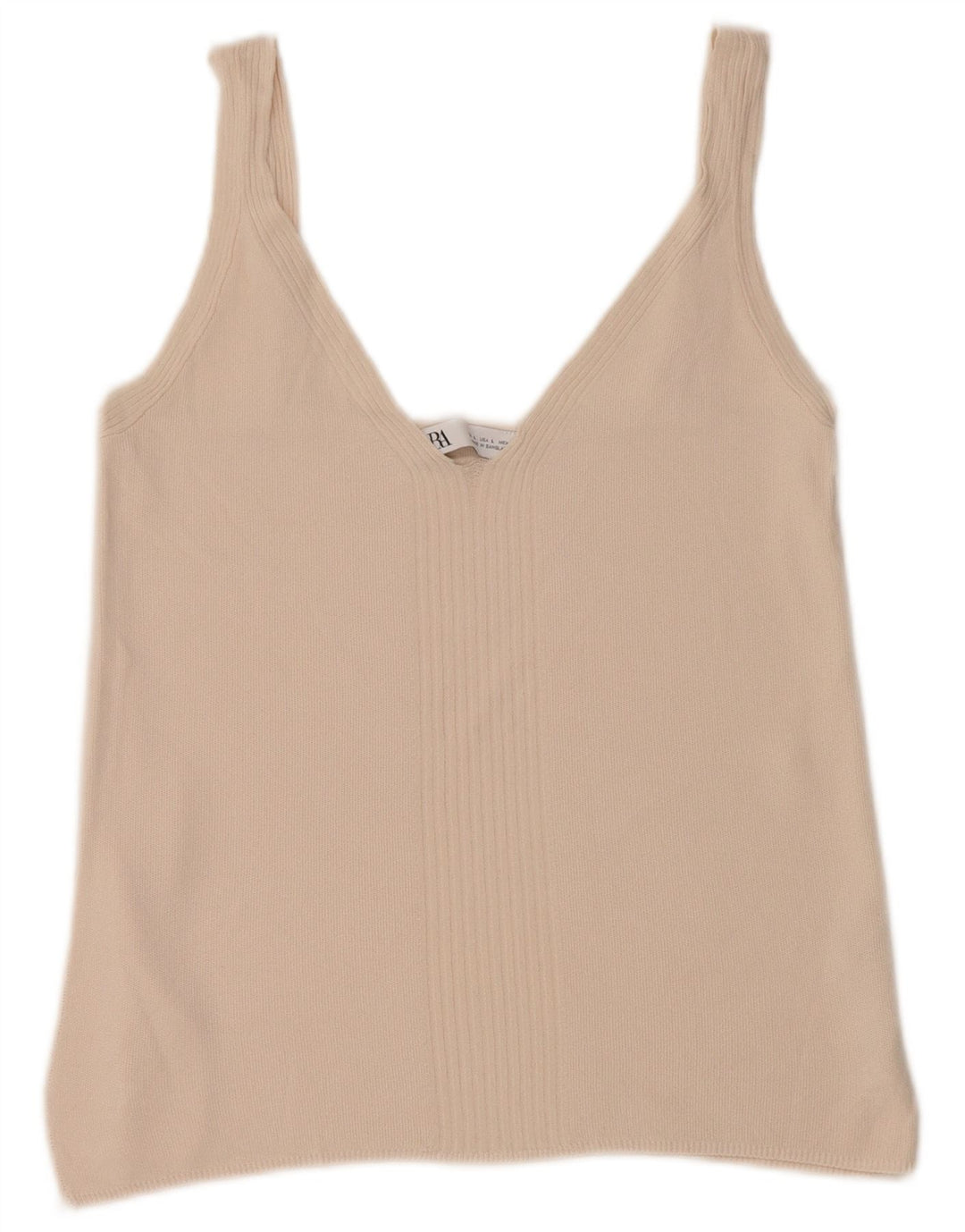 Damski top na ramiączkach Zara UK 14 Large Beżowa Wiskoza