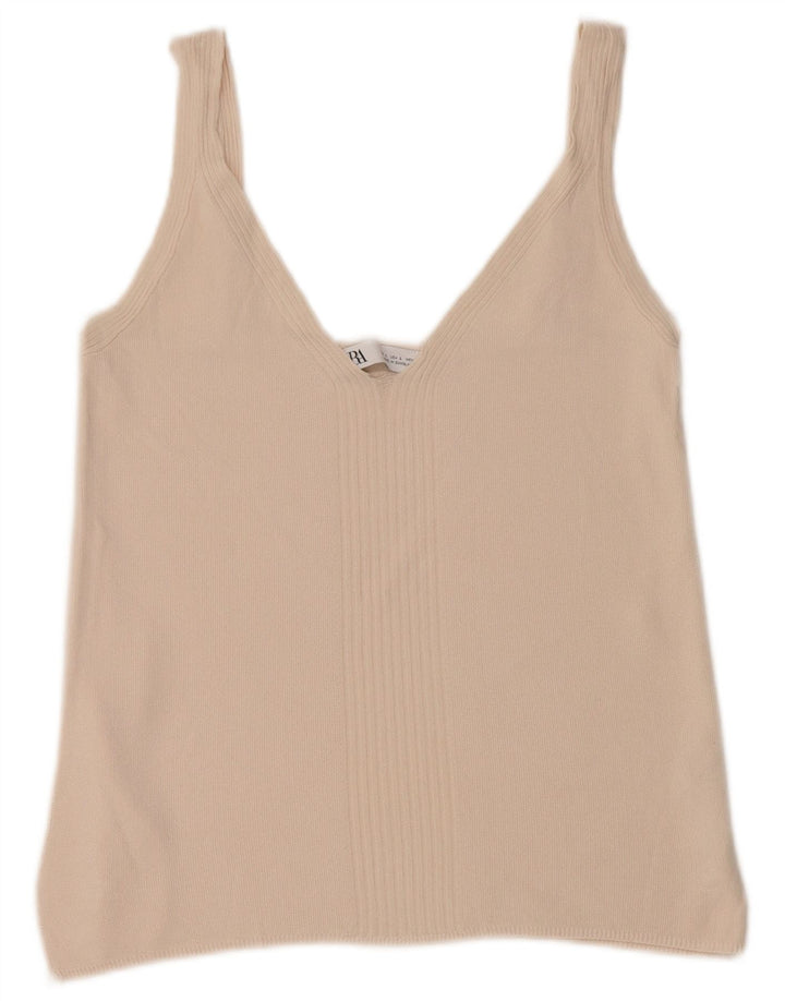 Damski top na ramiączkach Zara UK 14 Large Beżowa Wiskoza