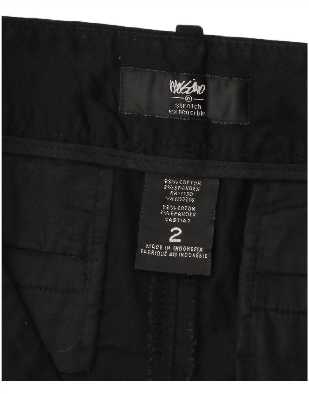 Damskie spodenki Chino Mossimo US 2 XS W32 Czarne bawełniane