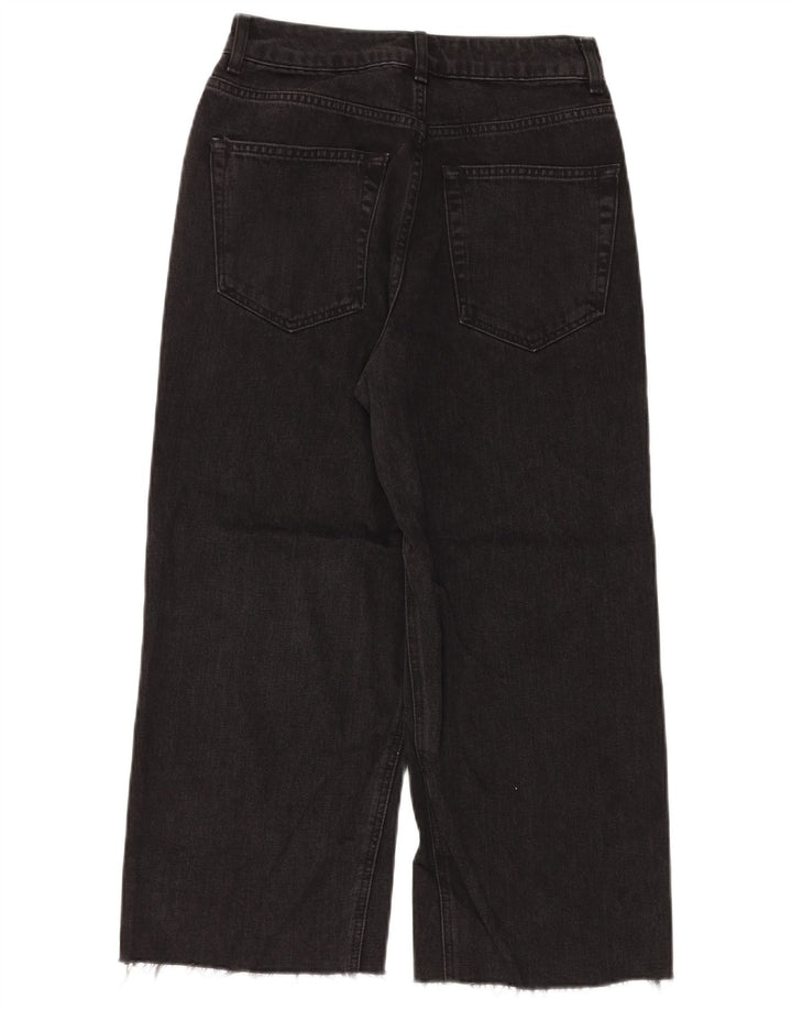 Damskie jeansy z szeroką nogawką TOPSHOP W28 L23 Czarny poliester