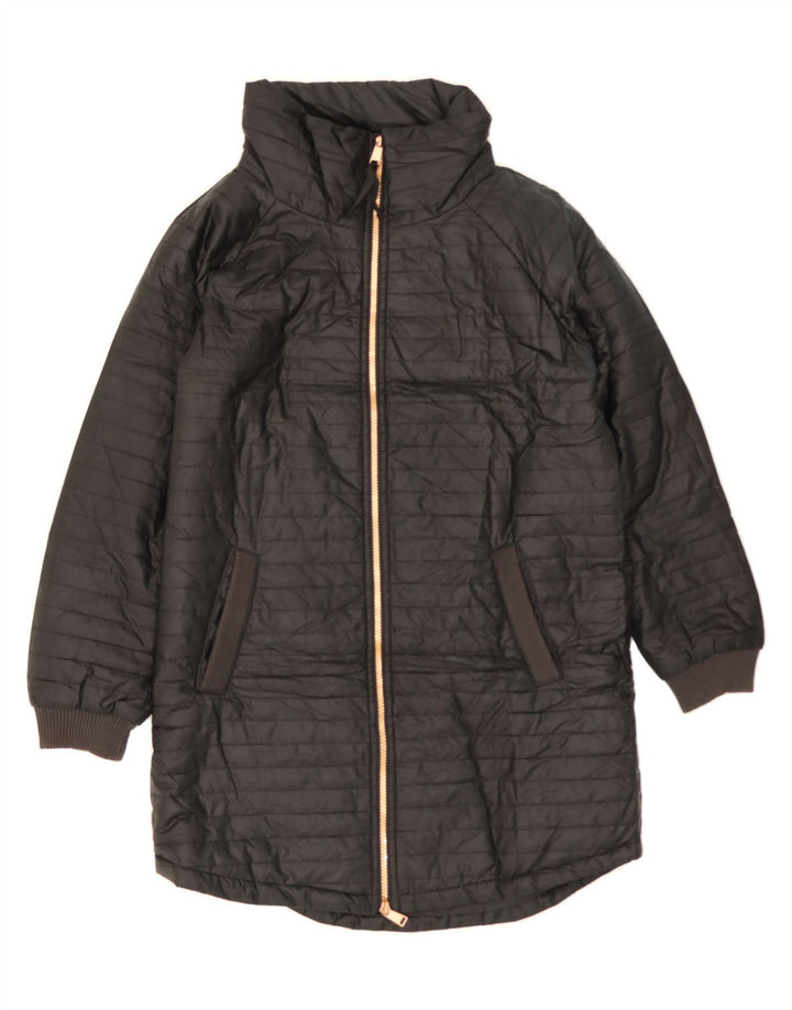 BENETTON Womens Hooded Padded Coat UK 8 Small Black Polyester Vintage Benetton and Second-Hand Benetton from Messina Hembry 