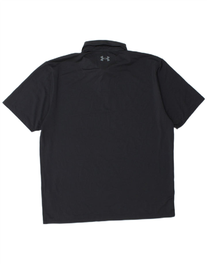 Męska koszulka polo UNDER ARMOUR, duża, czarna, z poliestru
