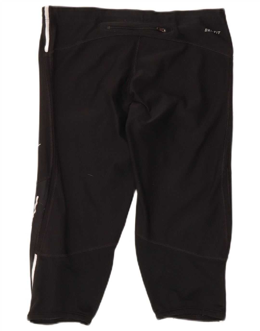 Damskie legginsy Nike Dri Fit Capri UK 12, poliester w kolorze średniej czerni