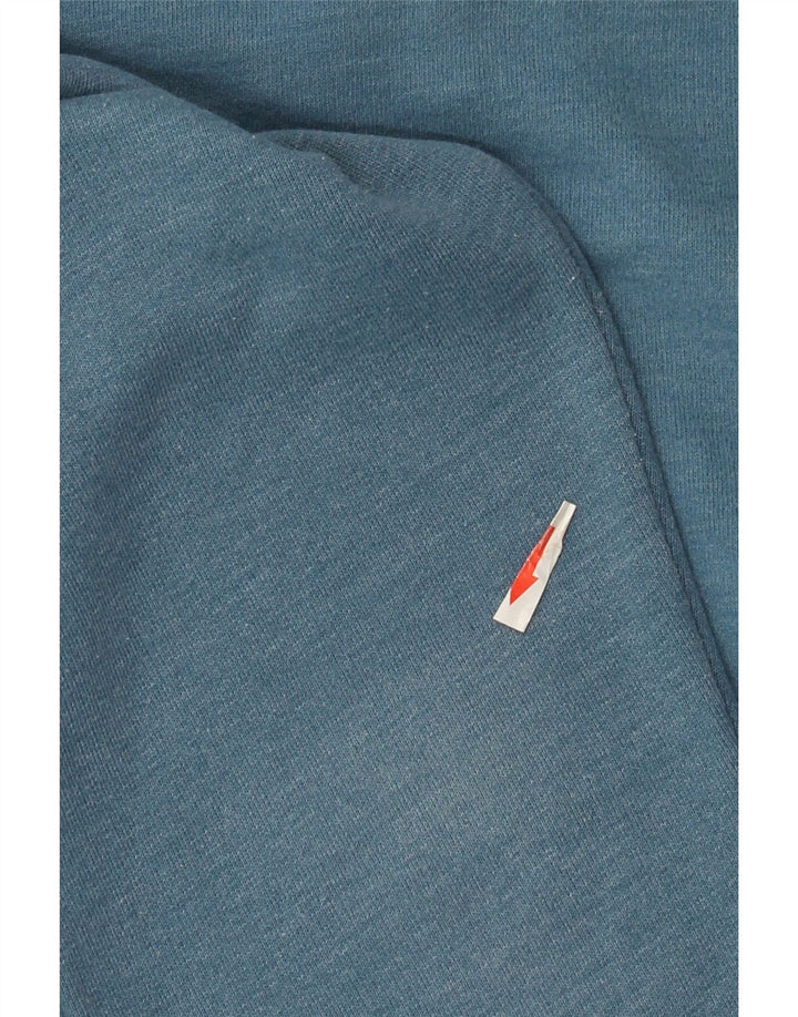 Crew Clothing Męska bluza z zamkiem błyskawicznym, średnioniebieska, bawełniana