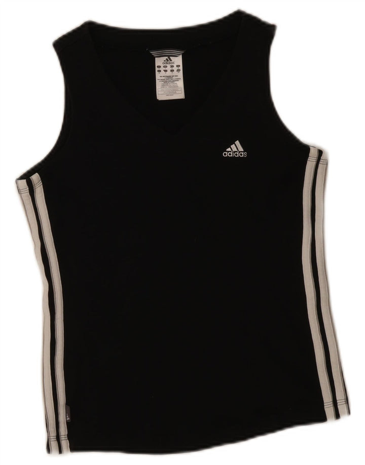 Adidas Damska Kamizelka Top UK 8 Mała Czarna Bawełna
