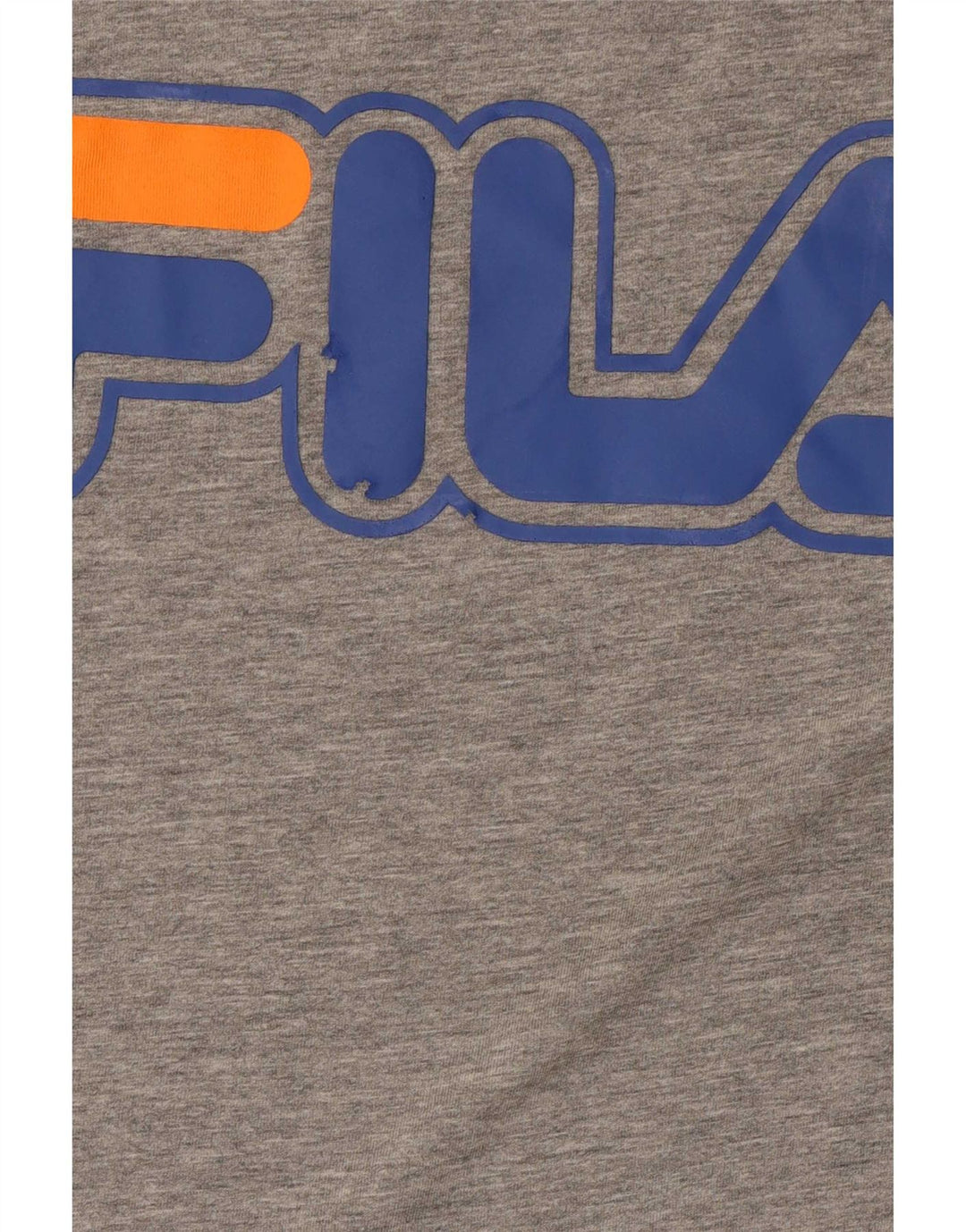 Męski T-shirt Fila z grafiką, średnioszary, bawełniany w cętki