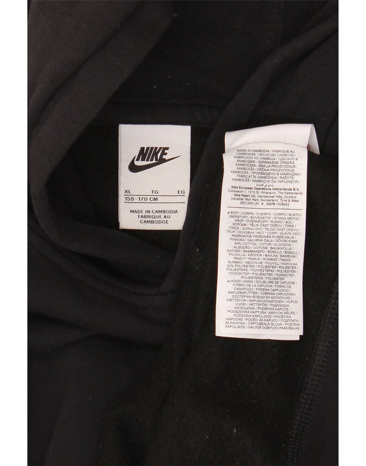 Chłopięcy sweter z kapturem NIKE 13-14 lat XL, czarny, bawełniany