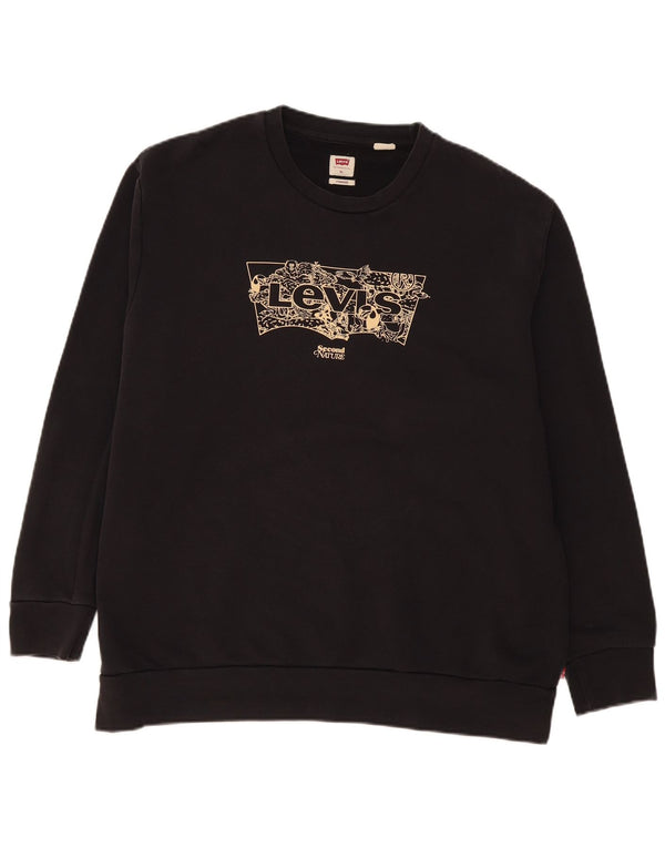 Męski sweter Levi's Graphic Standard Fit XL, czarny, bawełniany