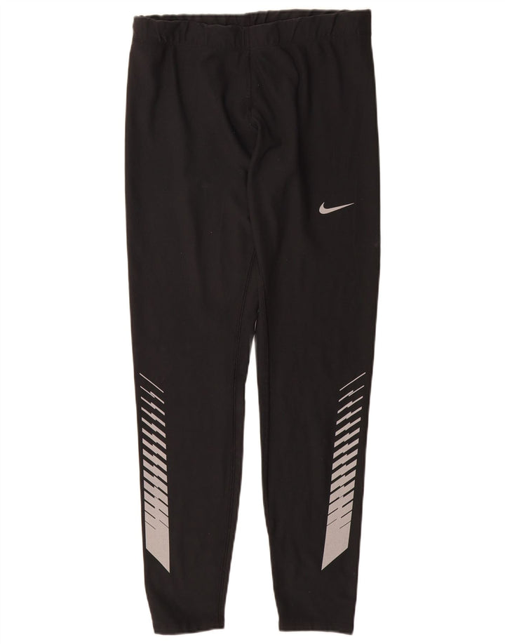Damskie legginsy NIKE Dri Fit Graphic UK 12, średnie czarne