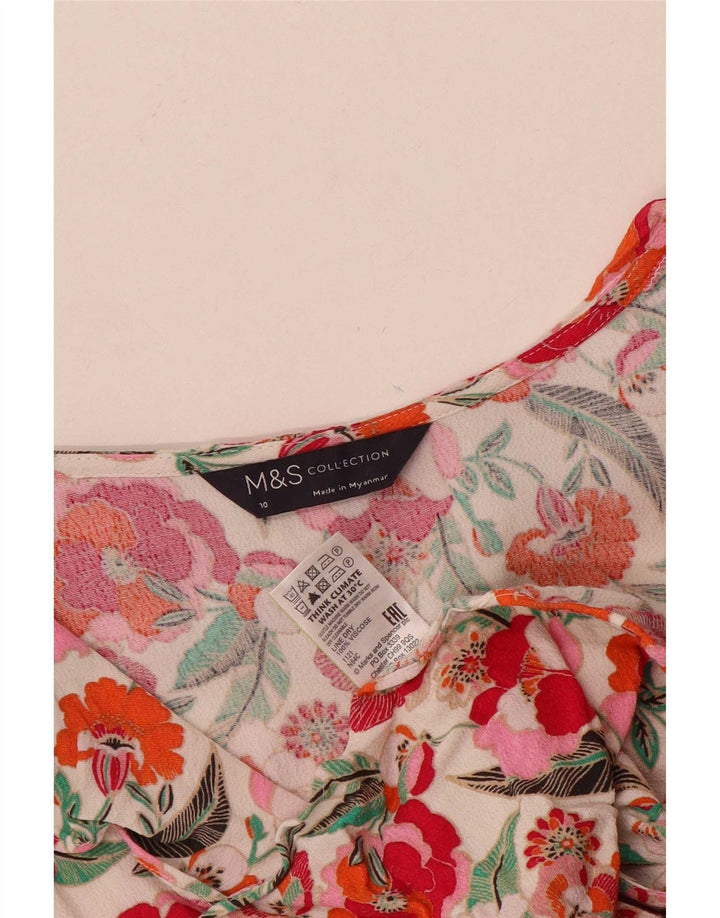 Bluzka damska Marks & Spencer Top UK 10 Small, wielobarwna, w kwiaty, wiskoza
