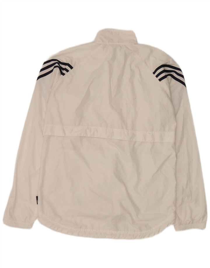 Adidas Męska bluza dresowa, mała, biała, poliestrowa