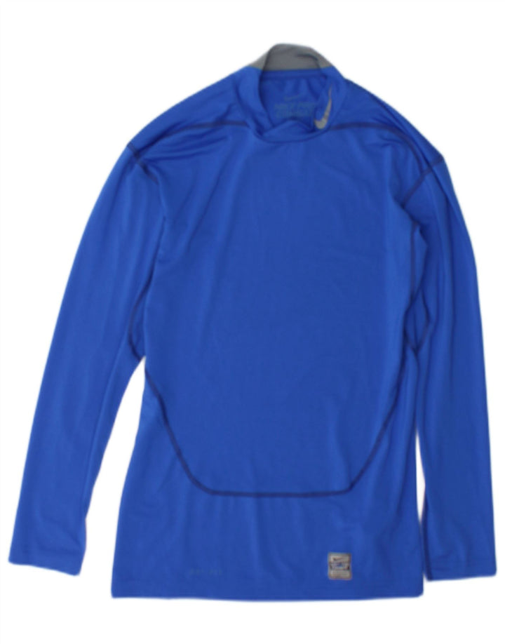 Nike Męska Koszulka Dri Fit z Długim Rękawem Rozmiar Mały Niebieski Poliester