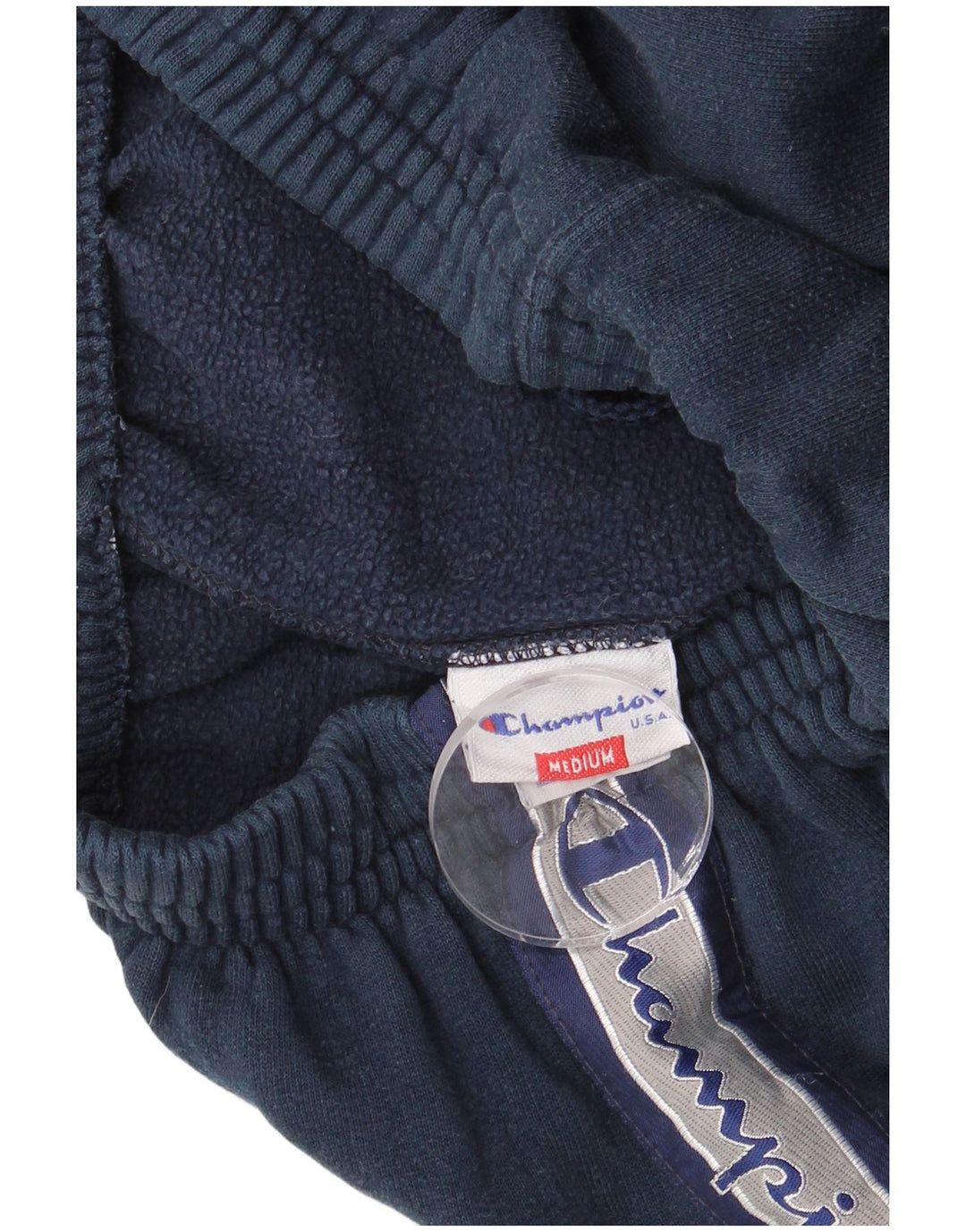 Męskie spodnie dresowe CHAMPION z grafiką, średnie, granatowe, bawełniane
