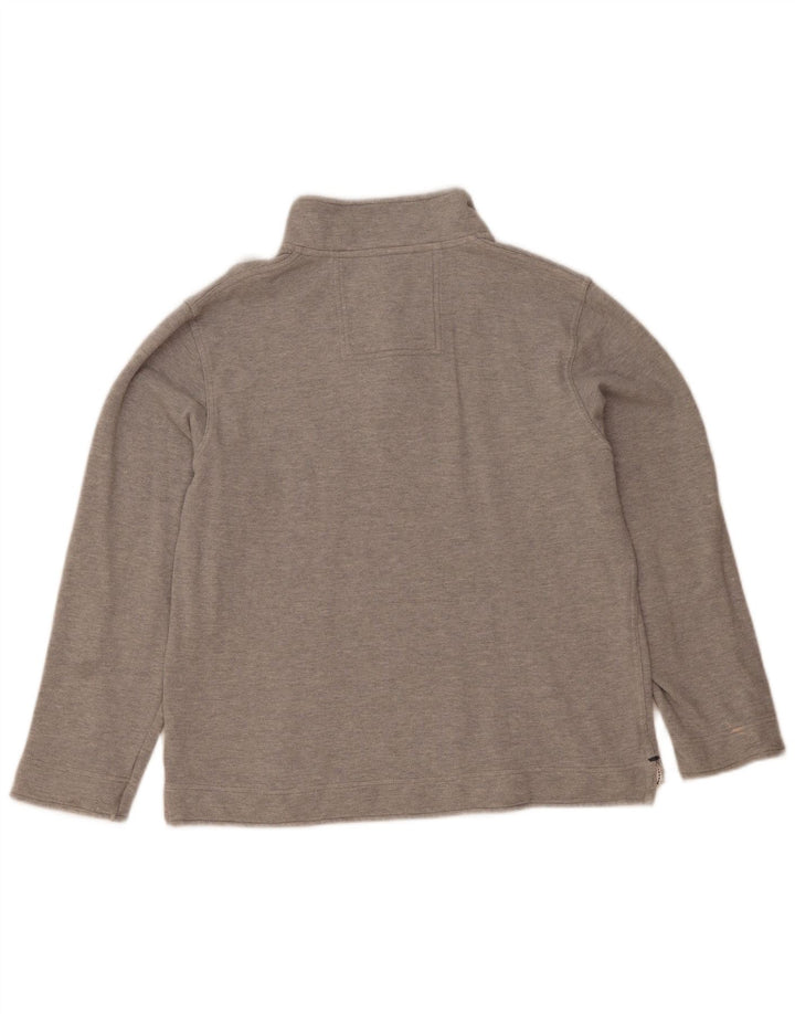 Crew Clothing Męska bluza z zamkiem błyskawicznym, duża, szara bawełna