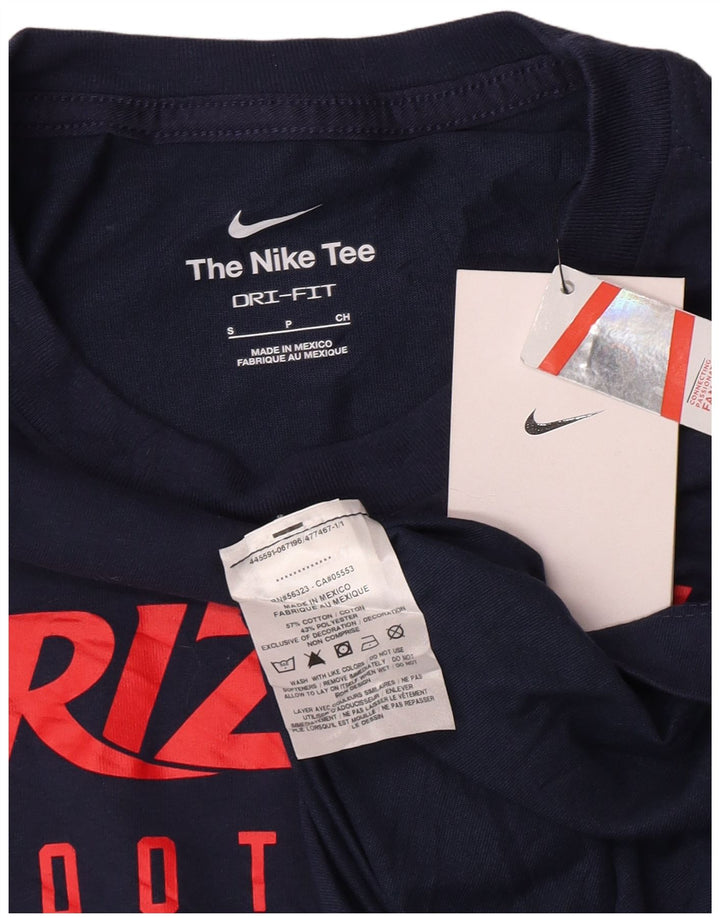 Męski top NIKE Arizona z grafiką, długim rękawem, mały, granatowy, bawełniany