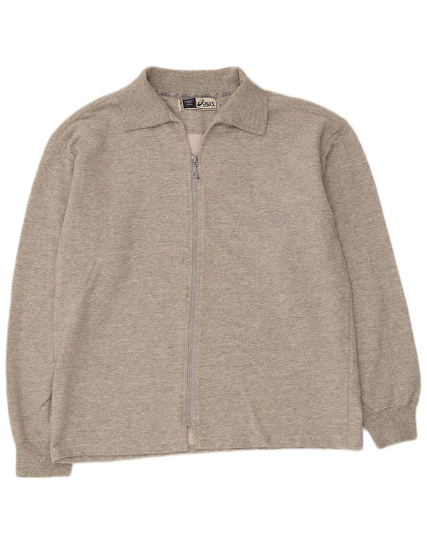 Asics Mens Tracksuit Top Jacket XS Grey Cotton