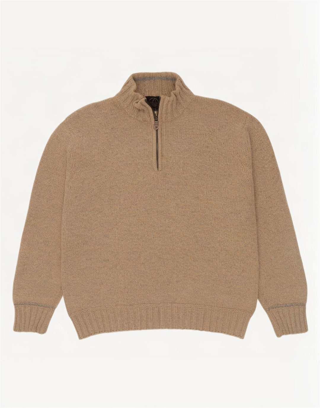 Męski sweter zapinany na zamek Murphy & Nye XL, wełniany w beżowe plamki