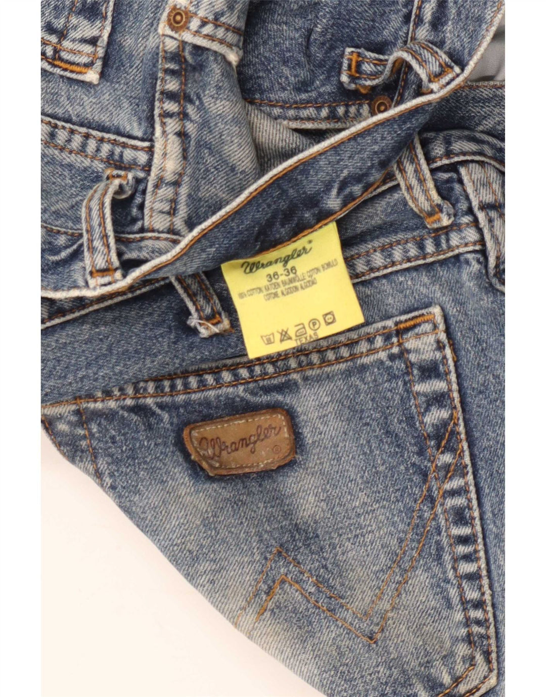 Męskie jeansy Wrangler Texas Straight W36 L32 Niebieskie bawełniane