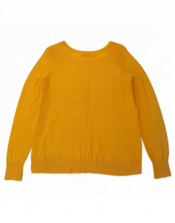 Damski sweter Zara z dekoltem w łódkę UK 10 Small, żółta wiskoza