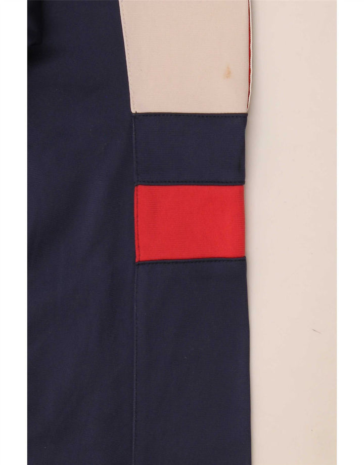 Męska kurtka dresowa Asics z grafiką, 2XL, granatowa, z blokami kolorów, poliamid
