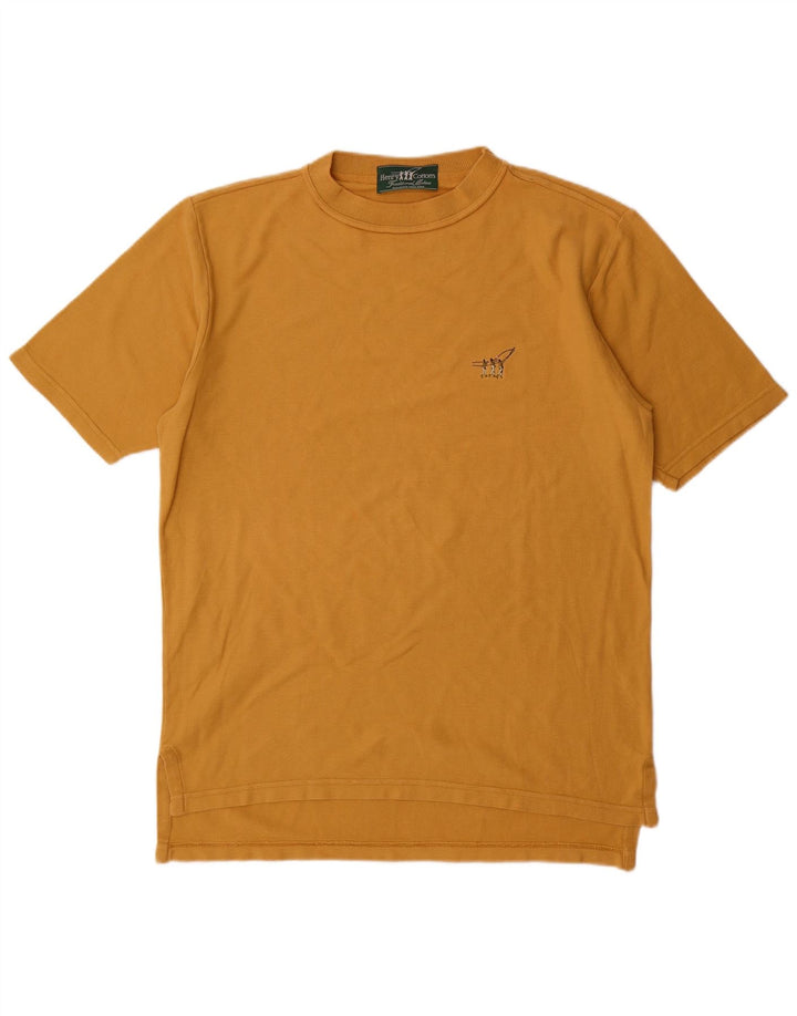 T-shirt męski Henry Cottons Top, średnia żółta bawełna