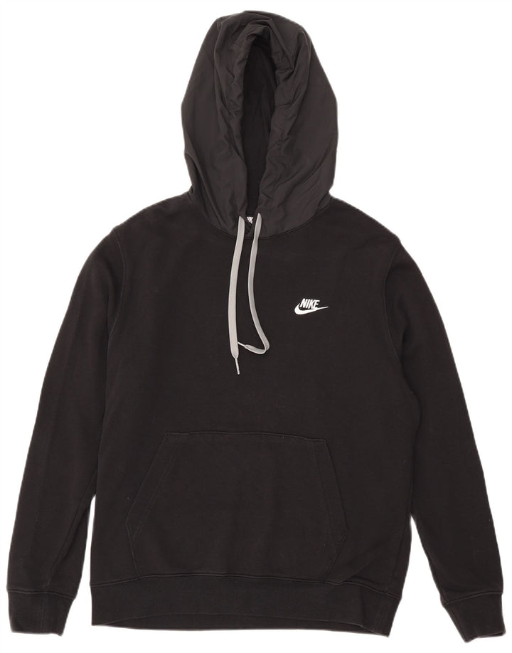 Męski sweter z kapturem Nike z grafiką, średni czarny, bawełniany