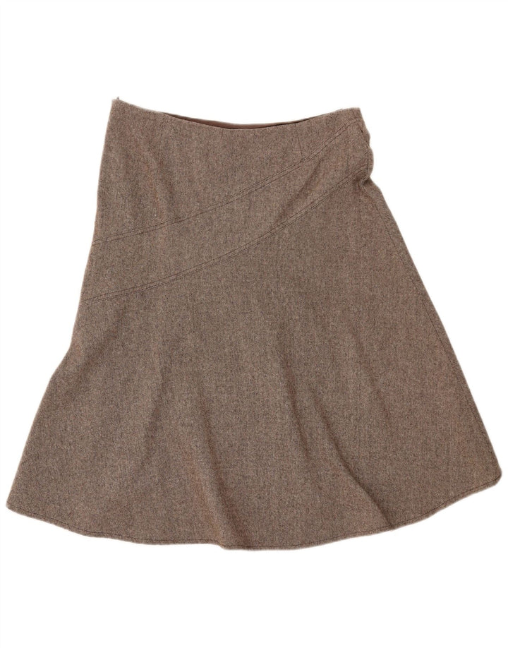 Damska spódnica w kształcie litery A Topshop UK 12 Medium W32 Brązowa wełna