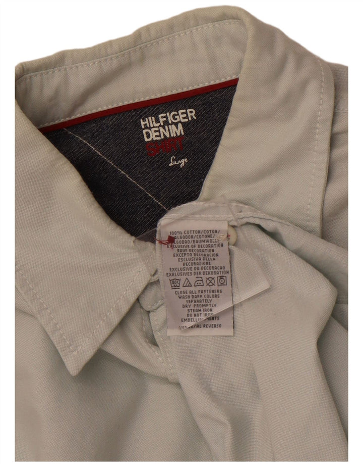 Koszula męska TOMMY HILFIGER, duża, zielona, bawełniana