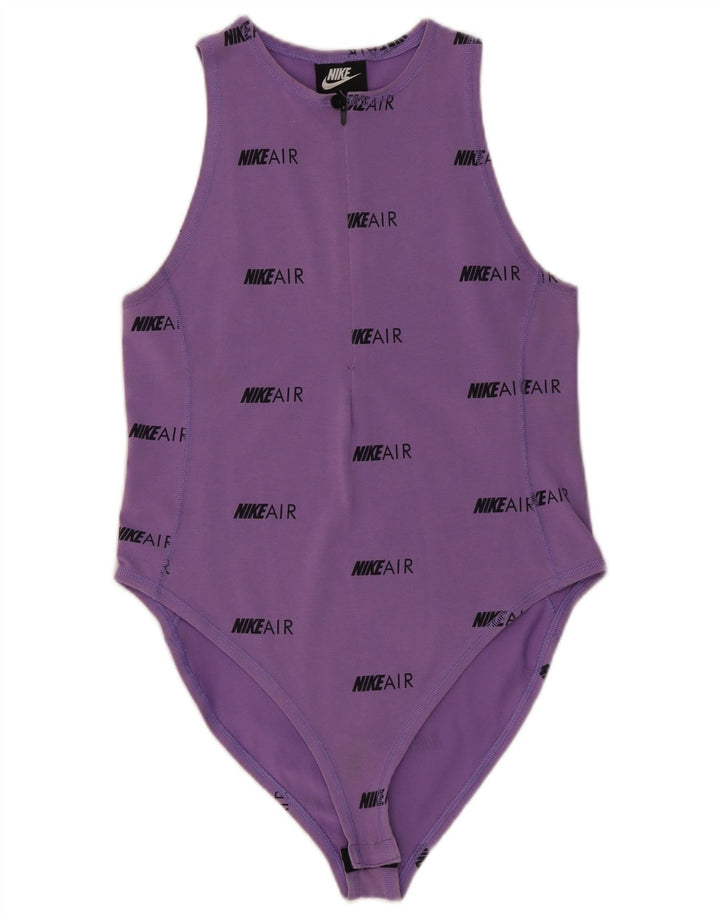 Damskie body graficzne Nike UK 12, średni fiolet, bawełna