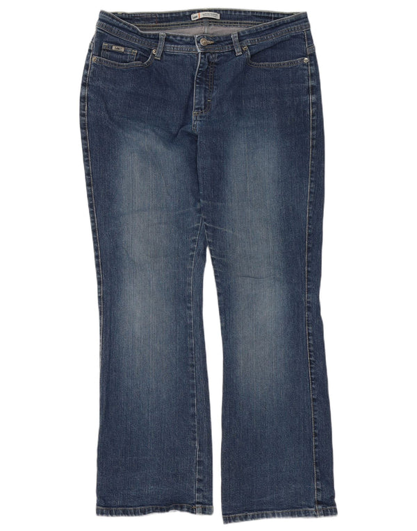 Damskie jeansy Lee Bootcut ze średnim stanem, US 12, duże, W32 L31, niebieska bawełna