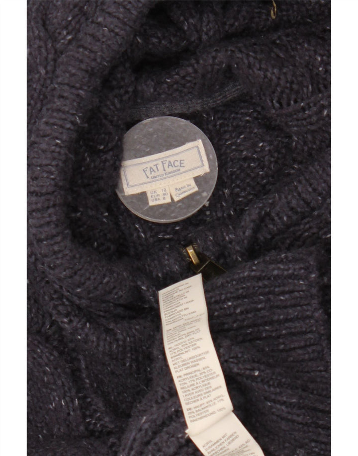 Damski sweter rozpinany z kapturem Fat Face UK 12 Średni granatowy nakrapiany