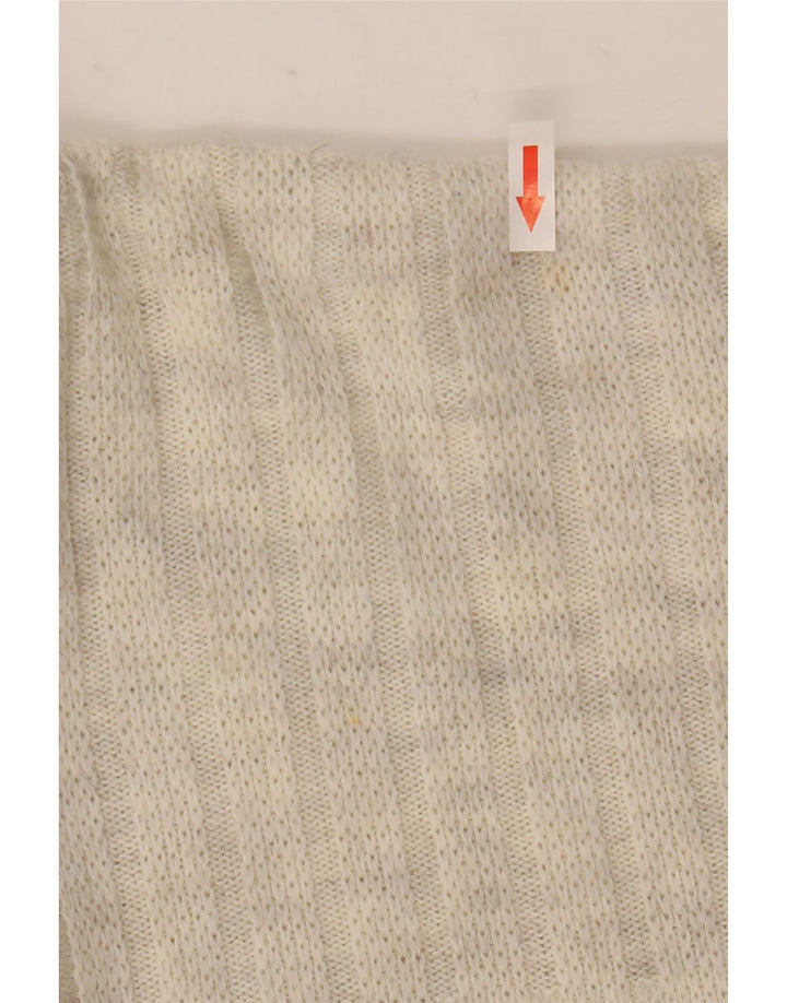 Vintage męski sweter z okrągłym dekoltem XL szary Argyle/diament