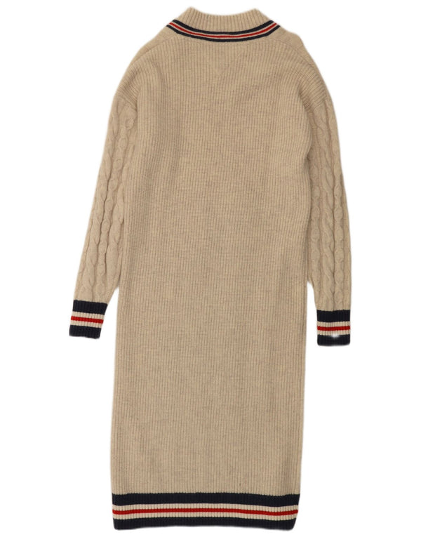 Damska sukienka z długim rękawem Tommy Hilfiger UK 10 Small White