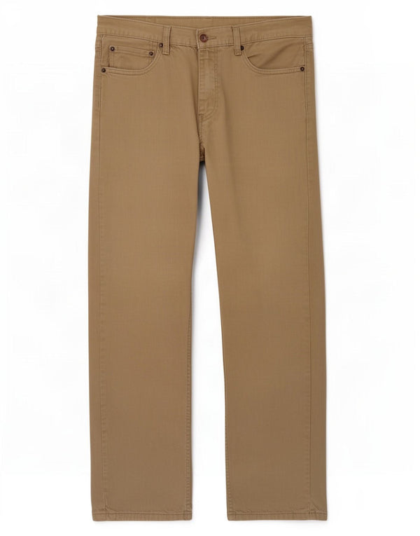 Męskie spodnie Levi's 505 Straight Casual W36 L32 Beżowa bawełna