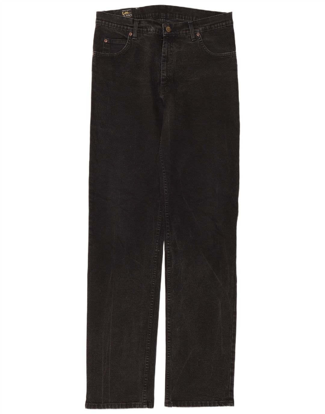 Damskie jeansy Lee Brooklyn Straight W34 L36 Czarne bawełniane