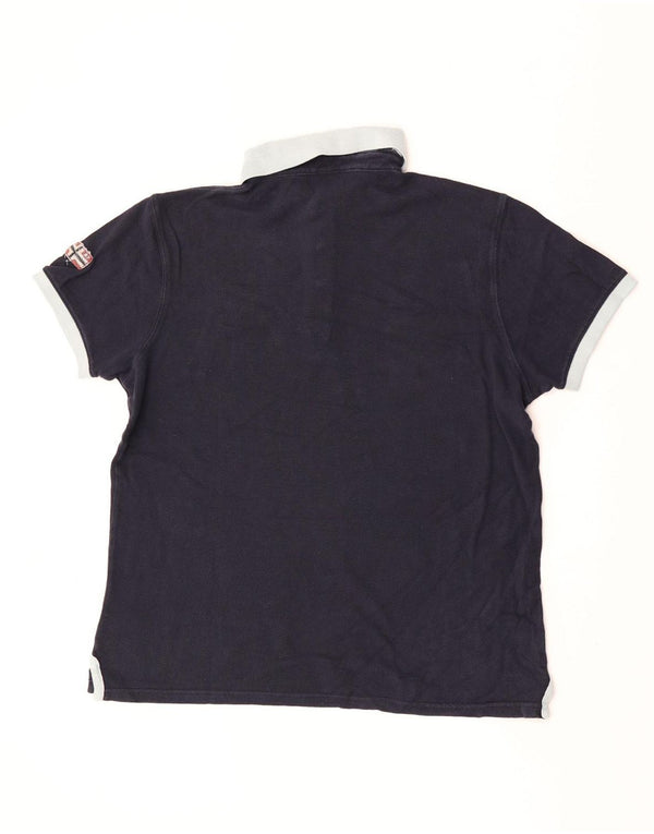 Męska koszulka polo do rugby NAPAPIJRI Geographic XL, granatowa, bawełniana