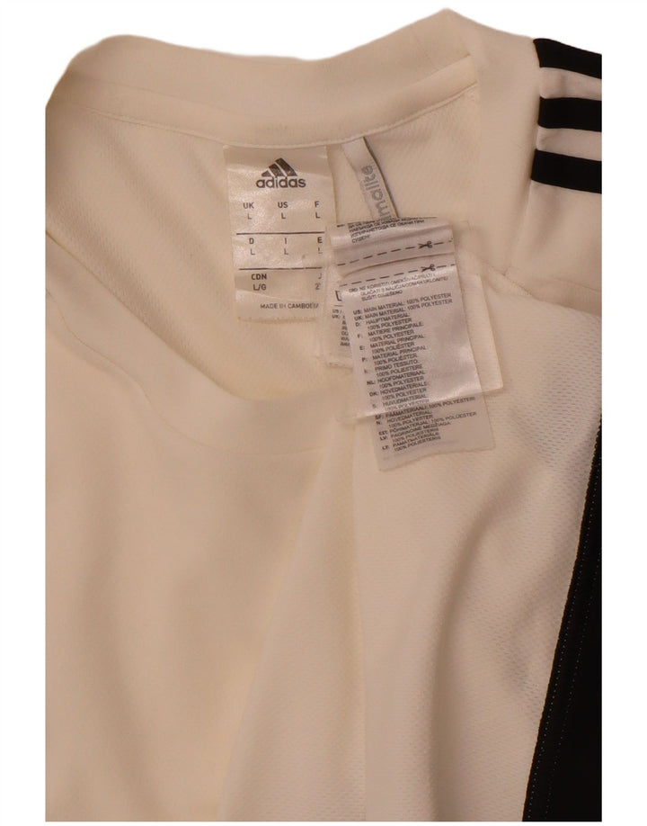 Męski T-shirt ADIDAS Climalite, duży, biały, poliester