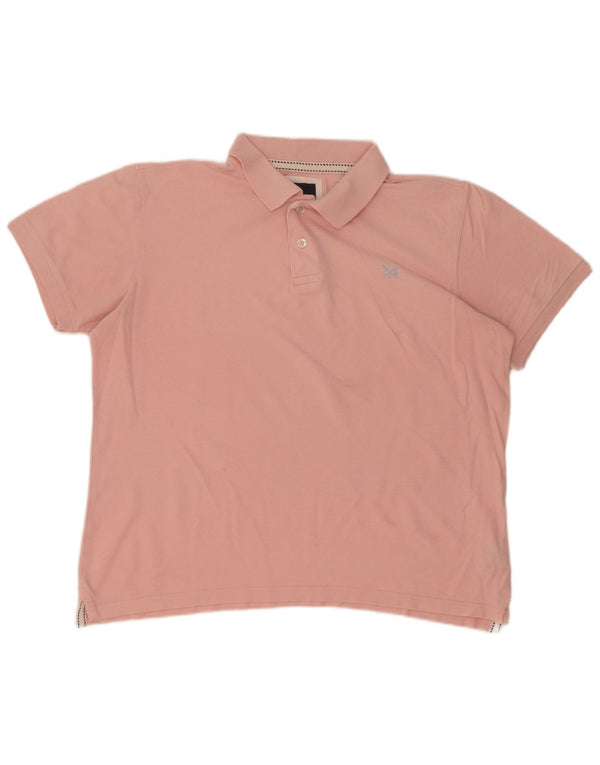 Crew Clothing Męska koszulka polo, duża, różowa, bawełniana
