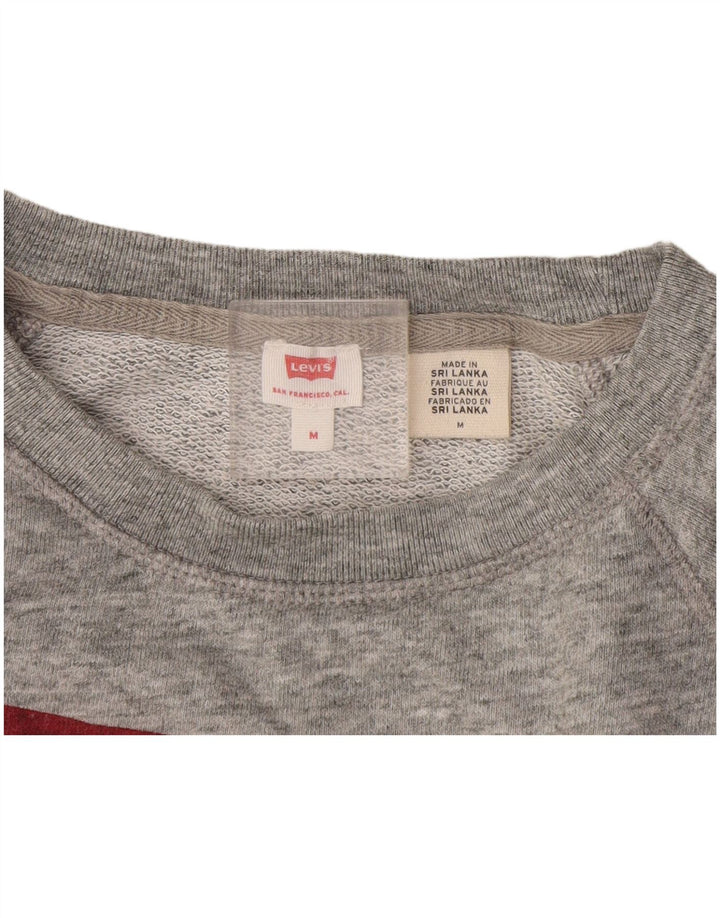 Damska bluza Levi's Graphic Jumper UK 14 Średni szary nakrapiany